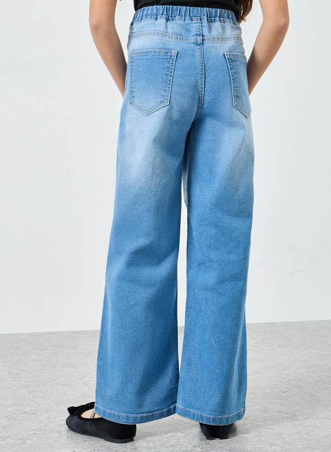 ستايلي جينز قطن بأرجل واسعة - Image 3